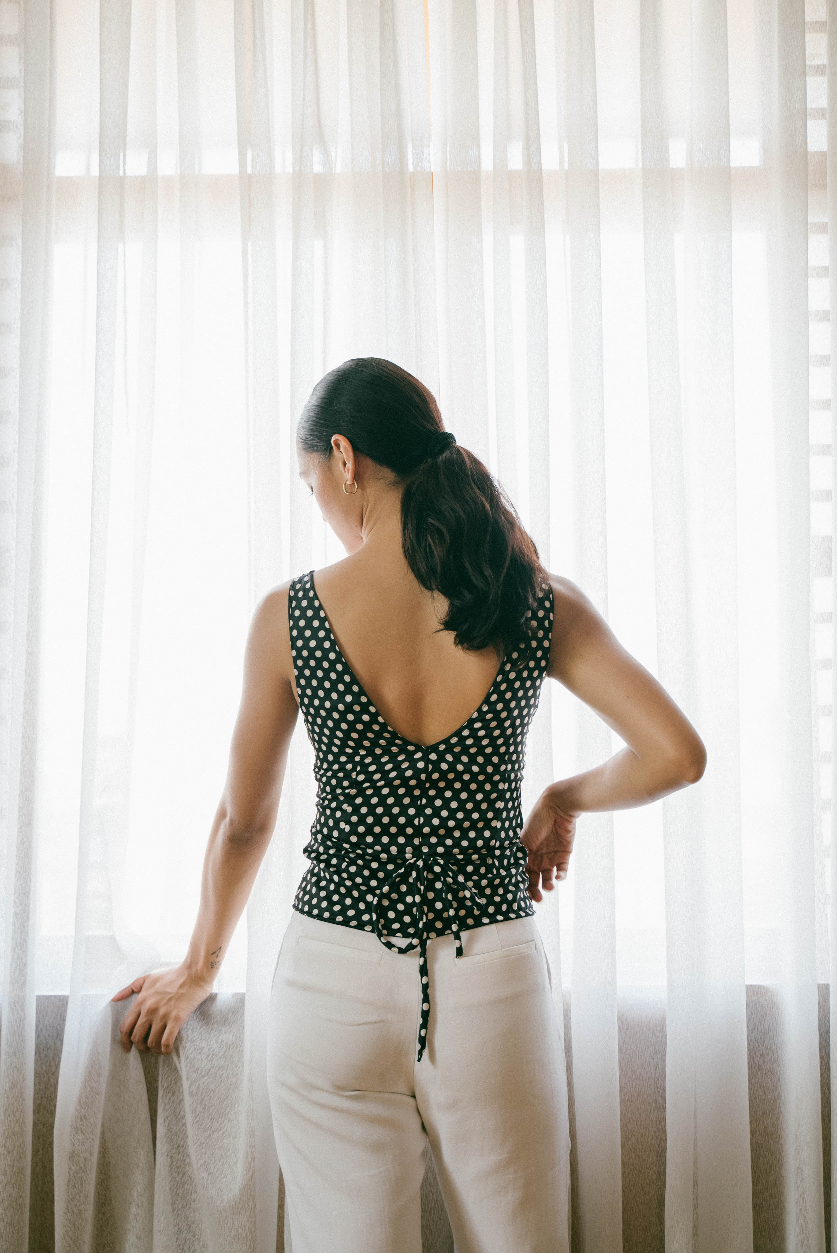 Katherine Top in Polkadots