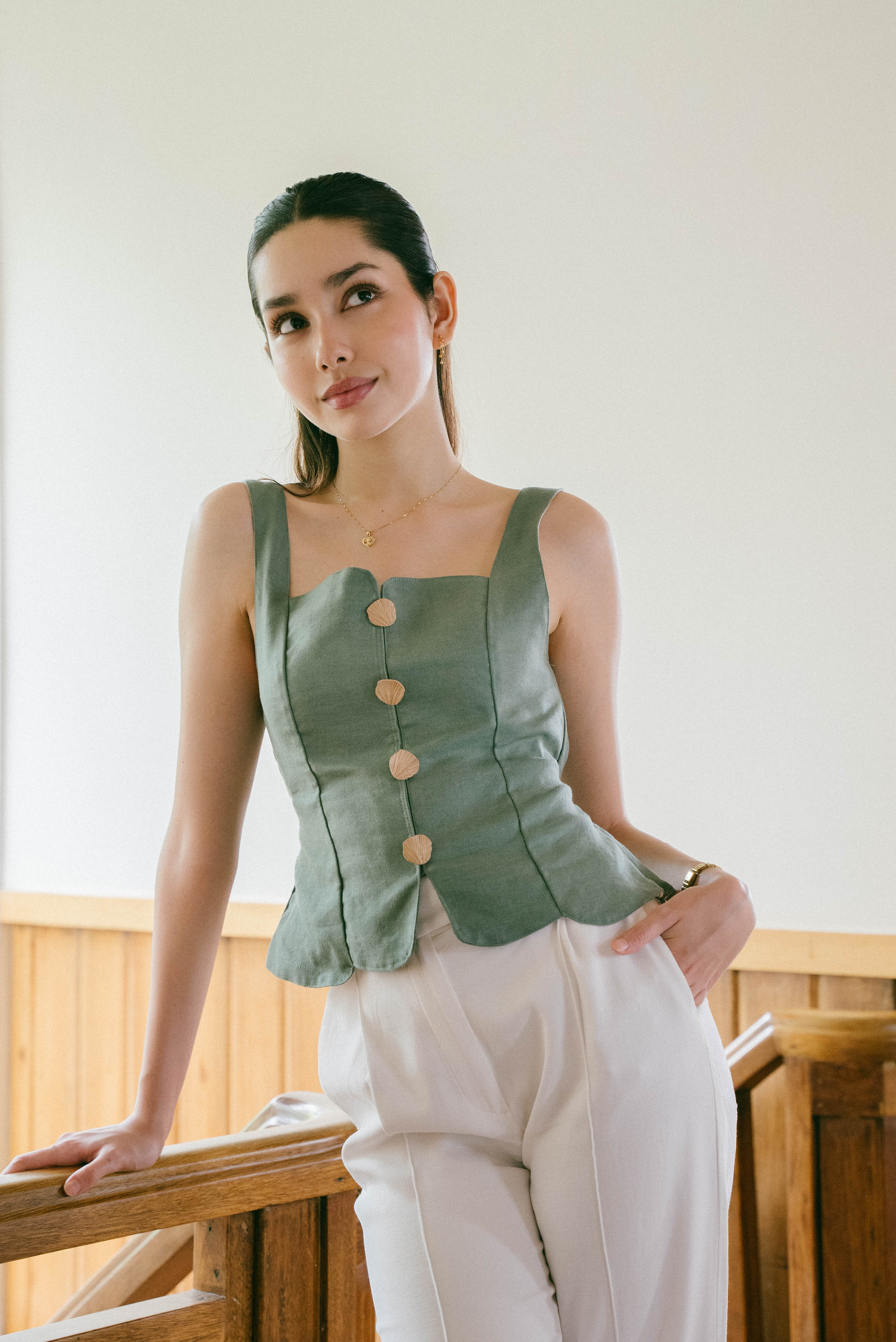 Sonia Top in Sage