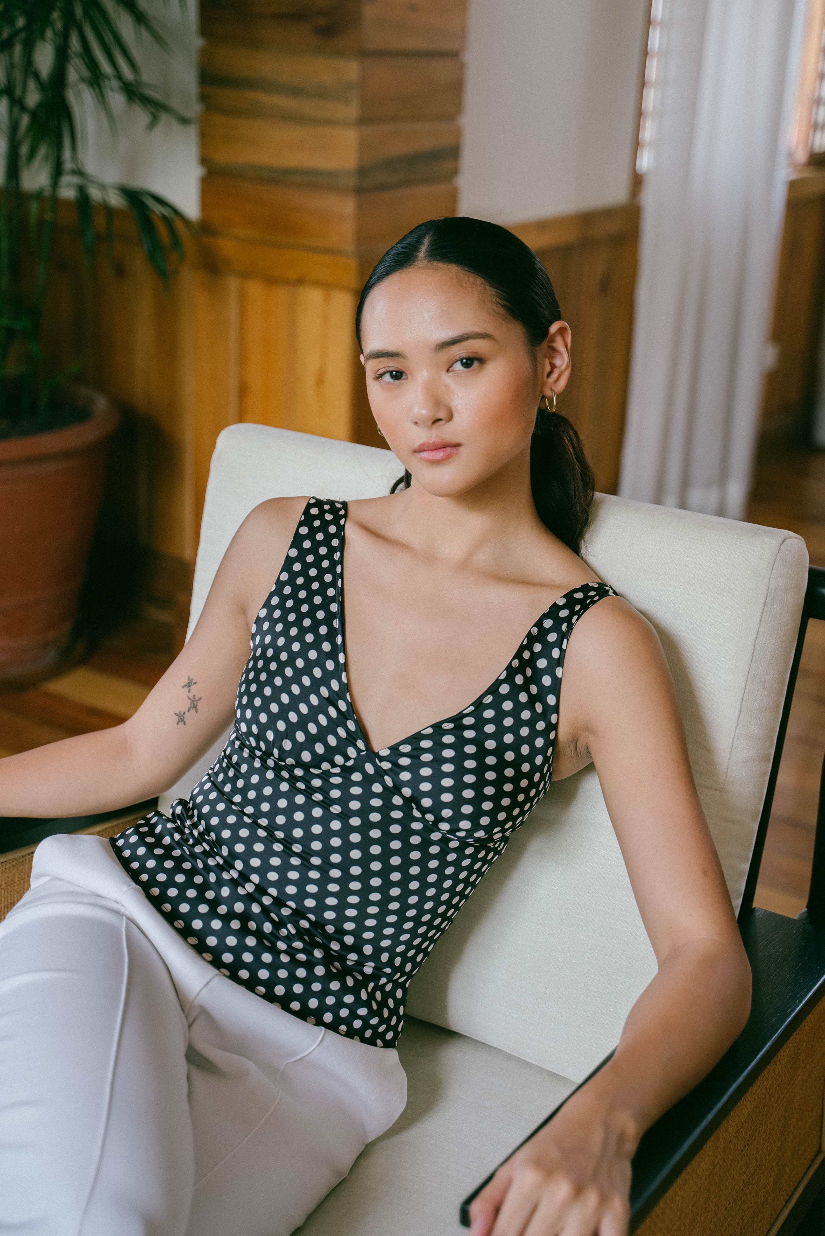 Katherine Top in Polkadots