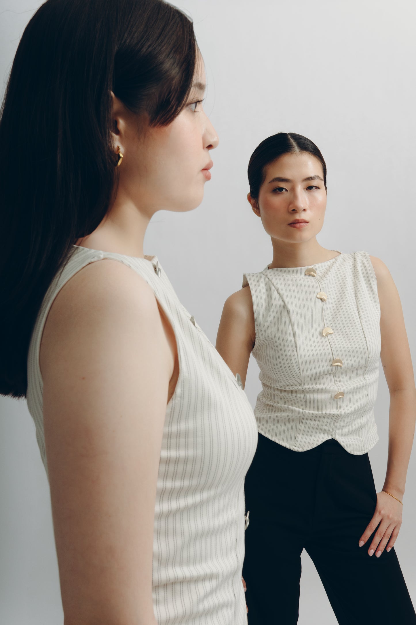 Kirsten Top in Gold Trim