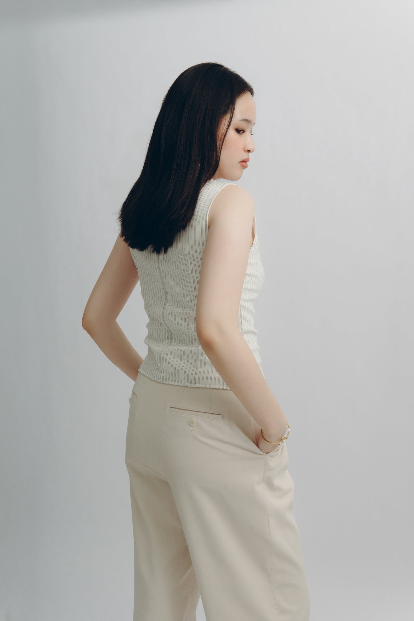 Kirsten Top in Gold Trim