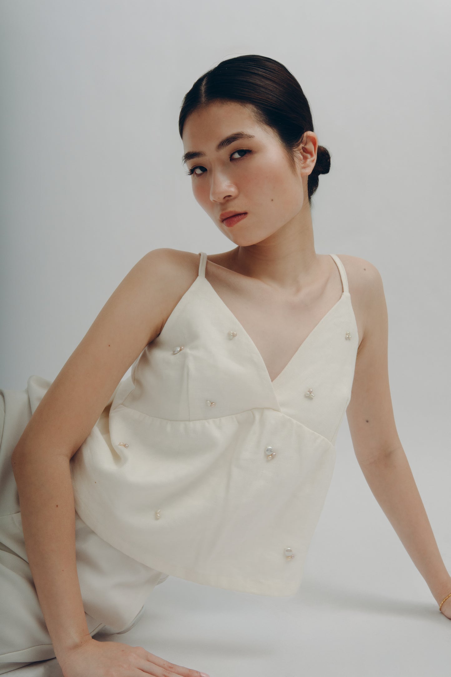 Ysabel Top in Ivory