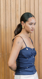 Mica Top in Indigo