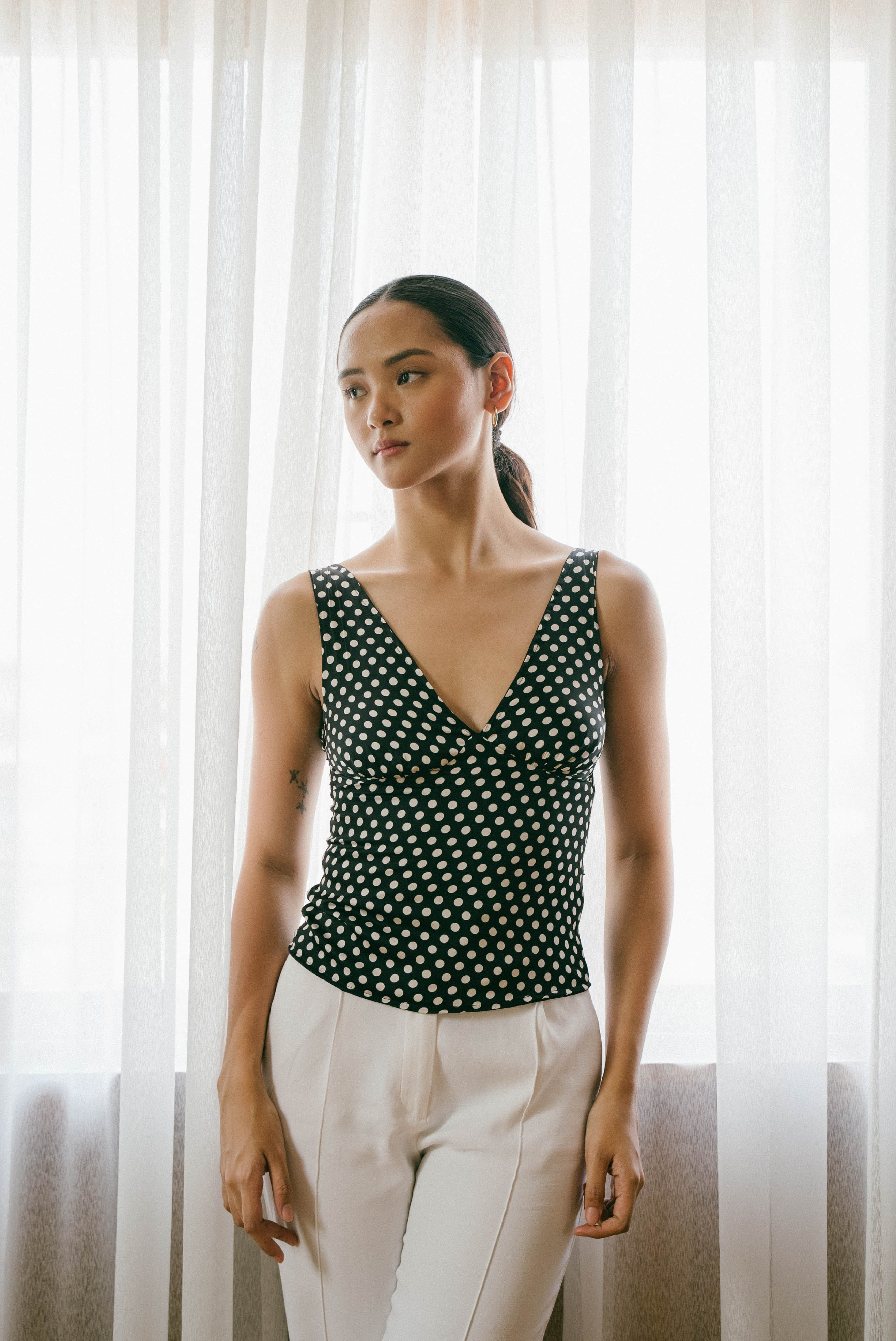 Katherine Top in Polkadots