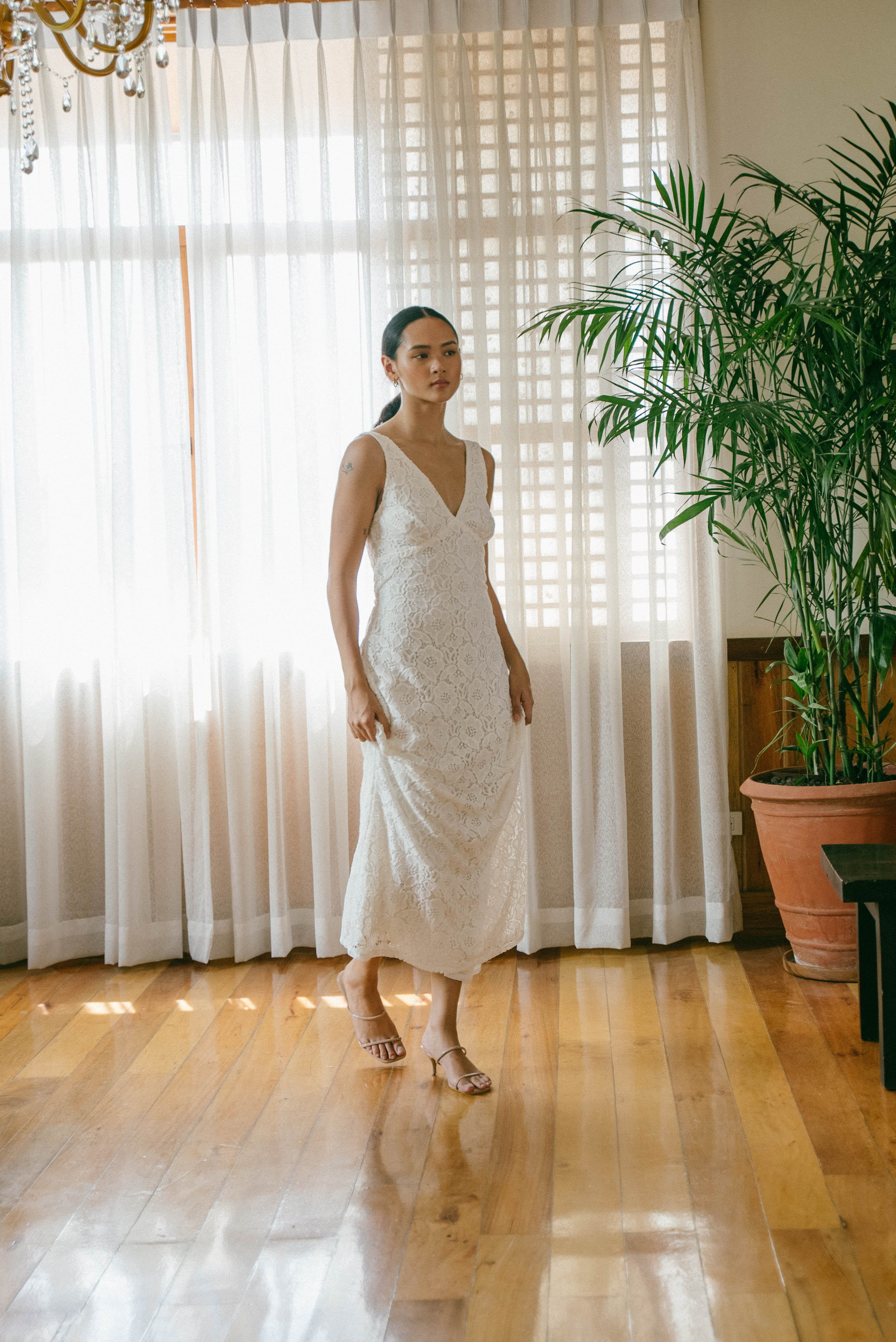 Katherine Dress in Floral Lace