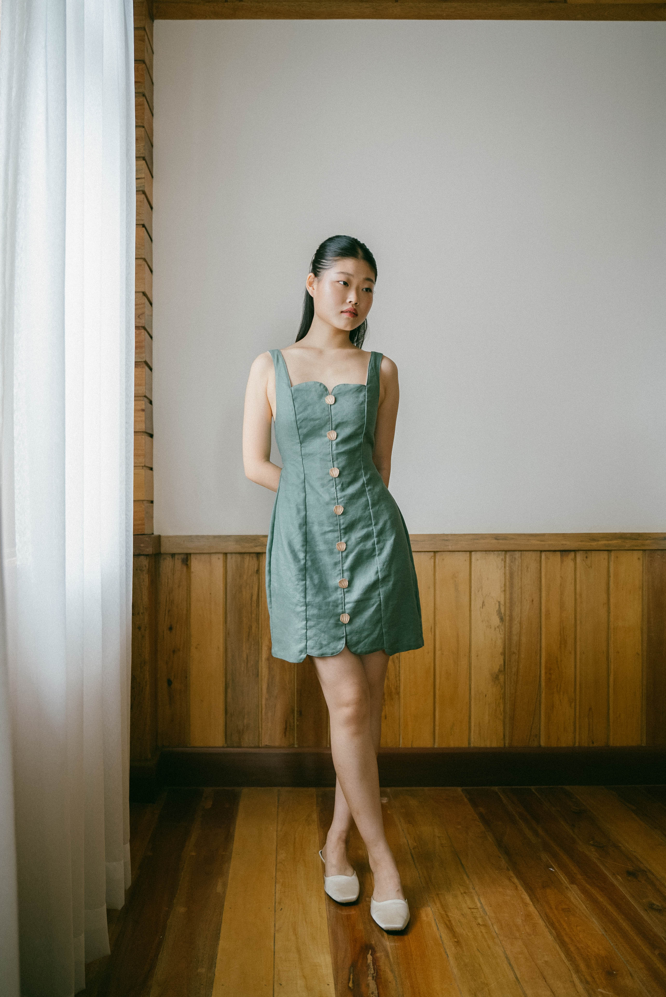 Sonia Midi Dress in Sage