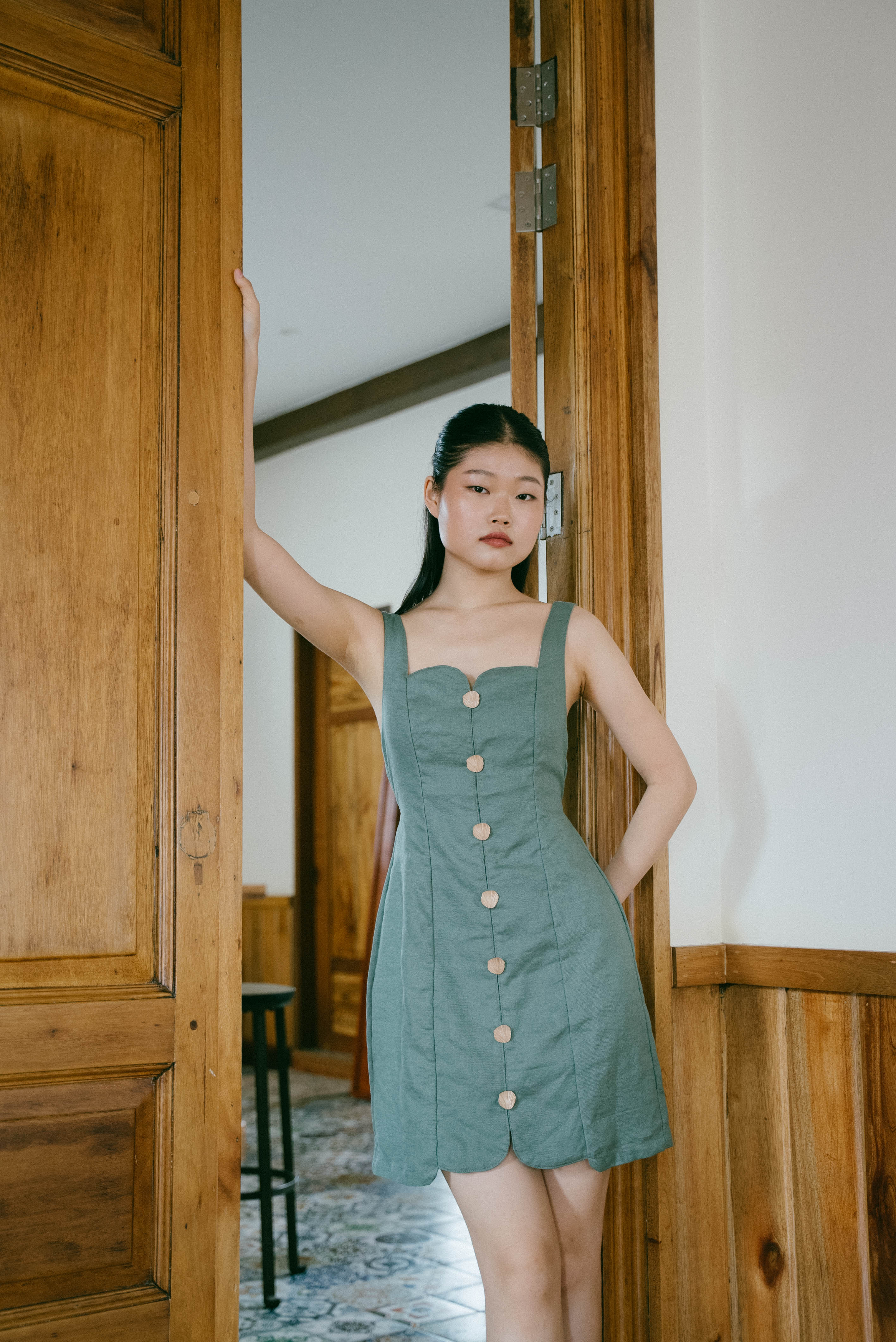 Sonia Midi Dress in Sage