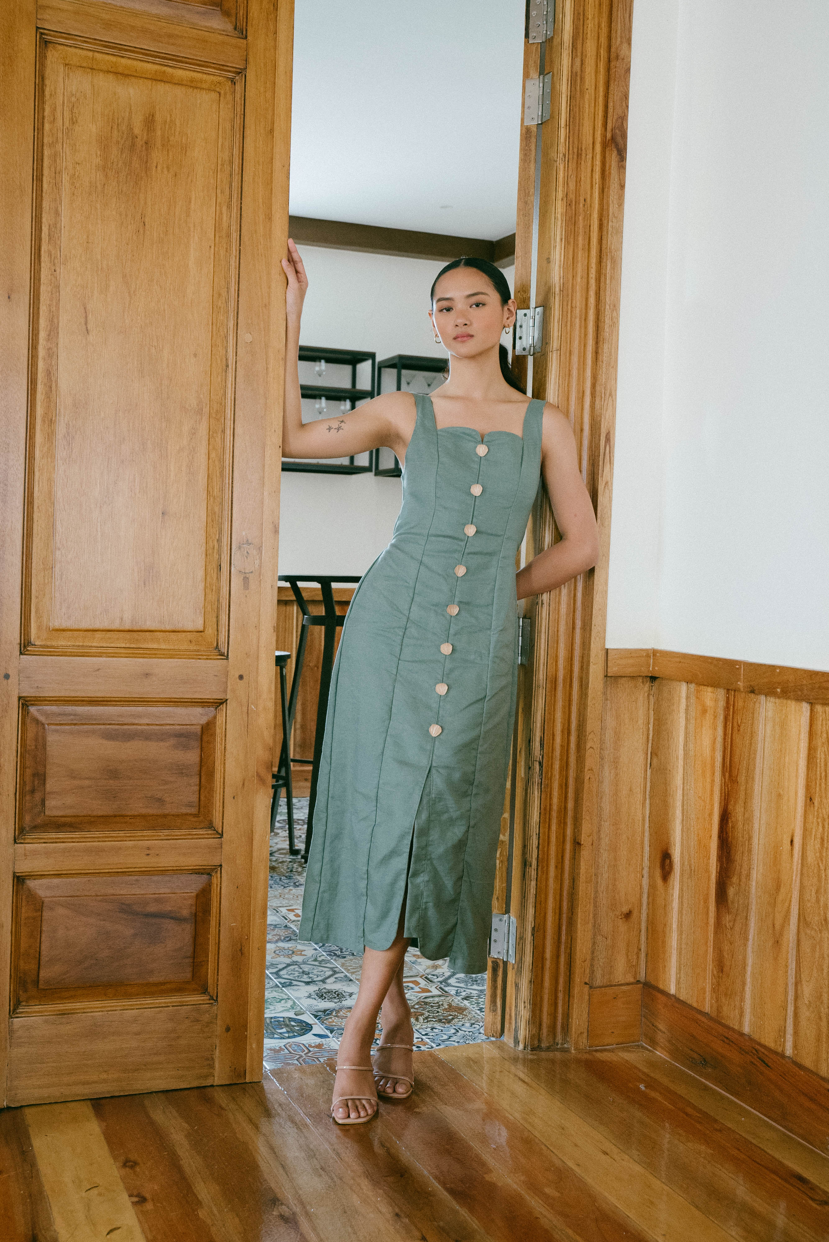 Sonia Long Dress in Sage