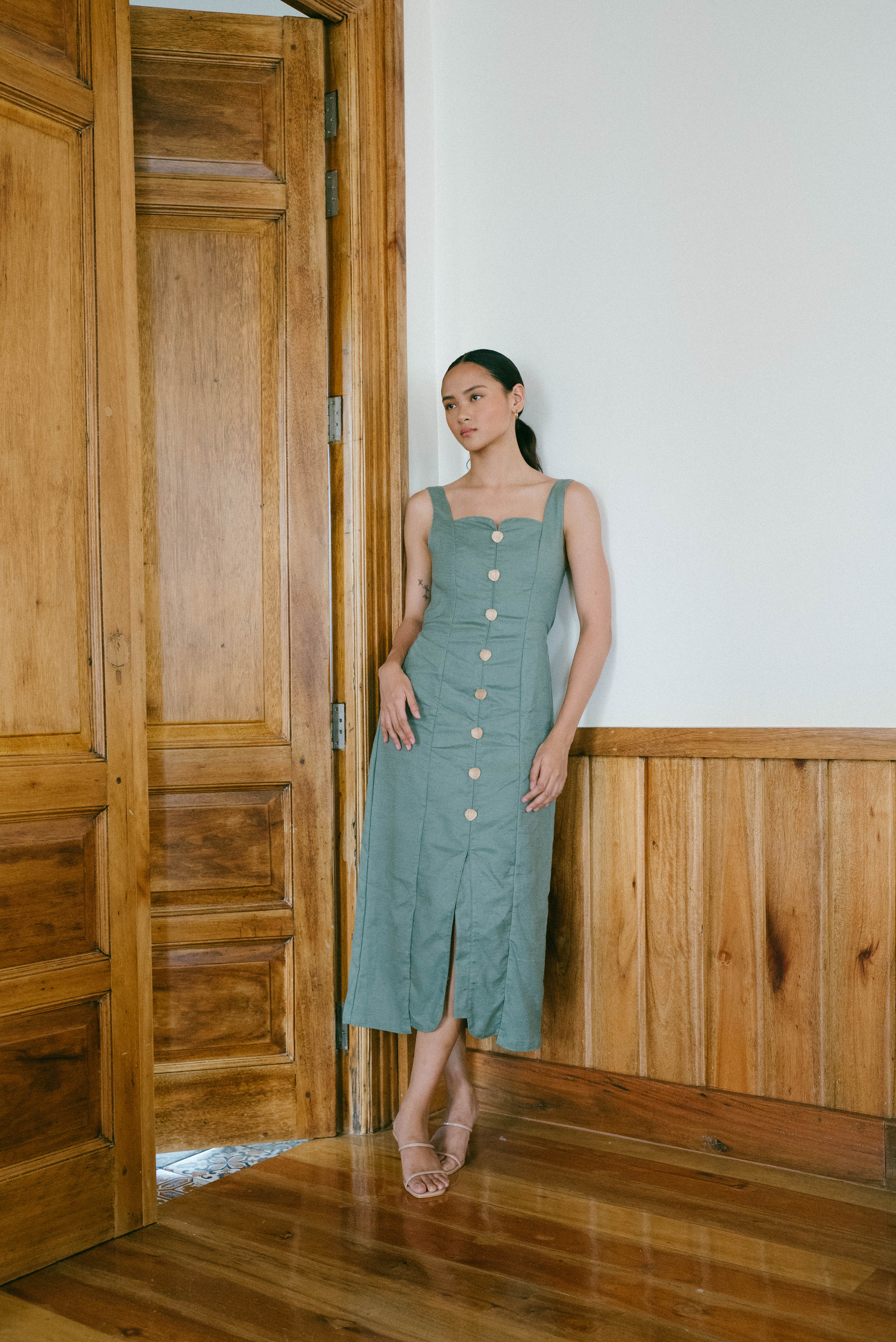 Sonia Long Dress in Sage