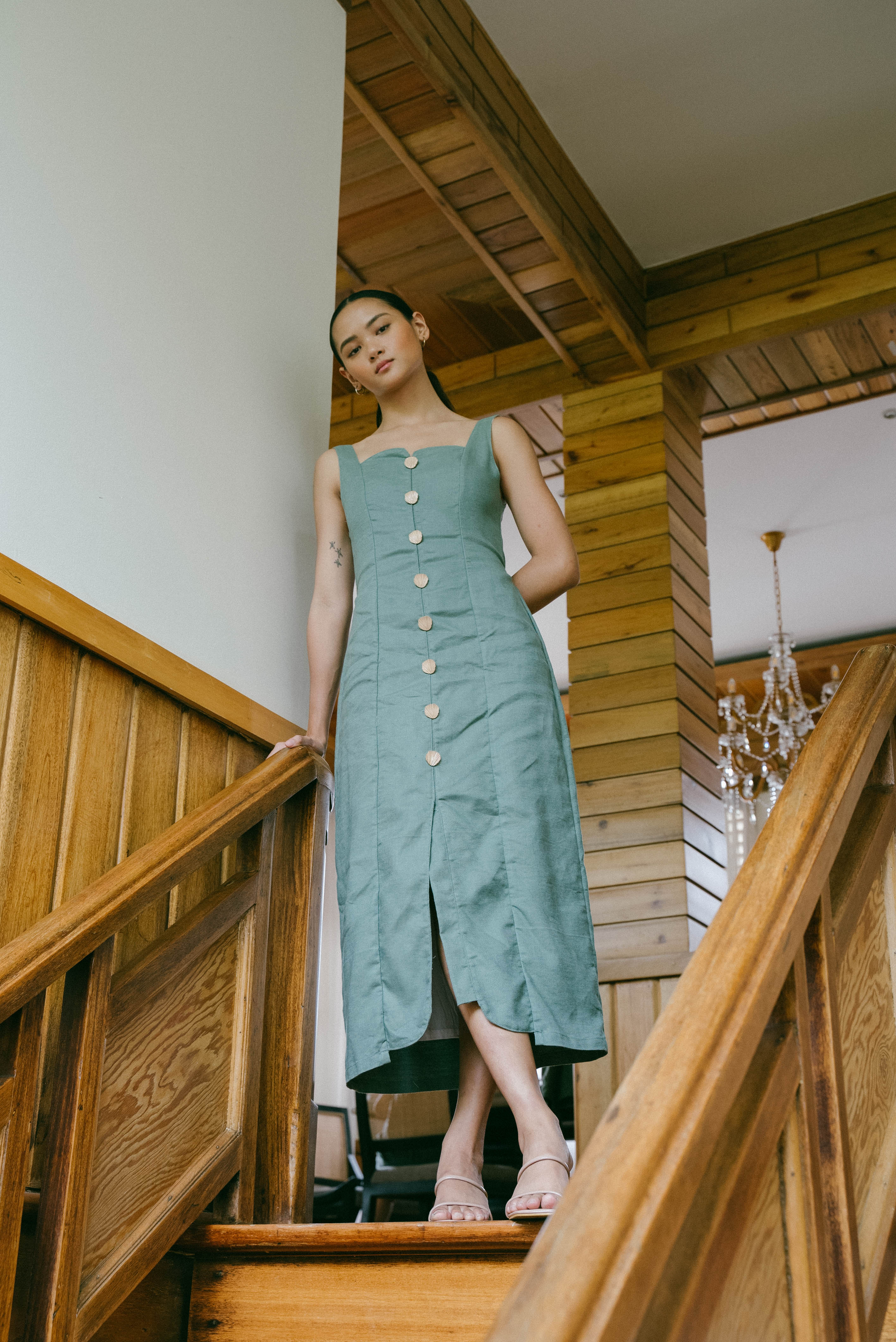 Sonia Long Dress in Sage