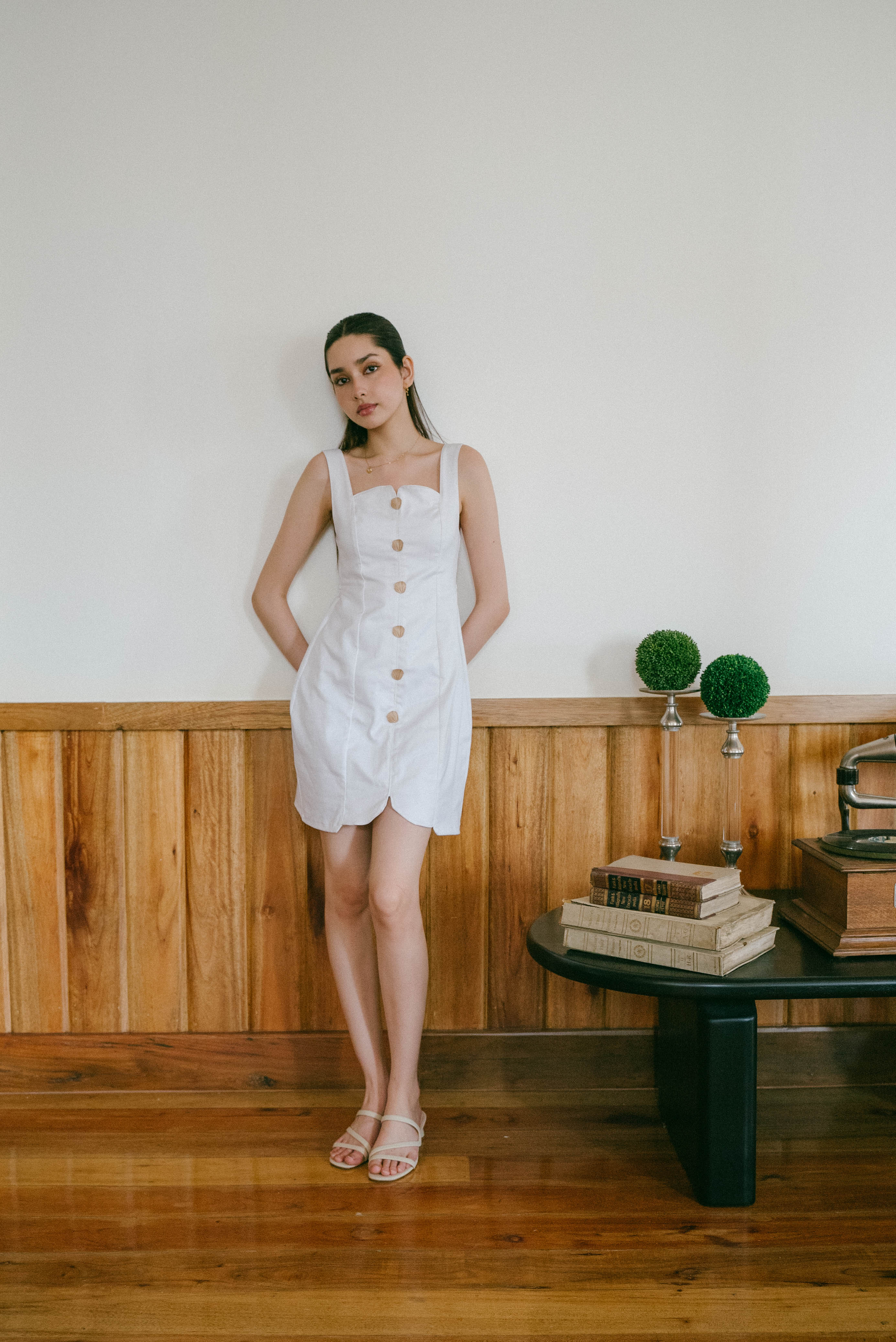 Sonia Midi Dress in Cream