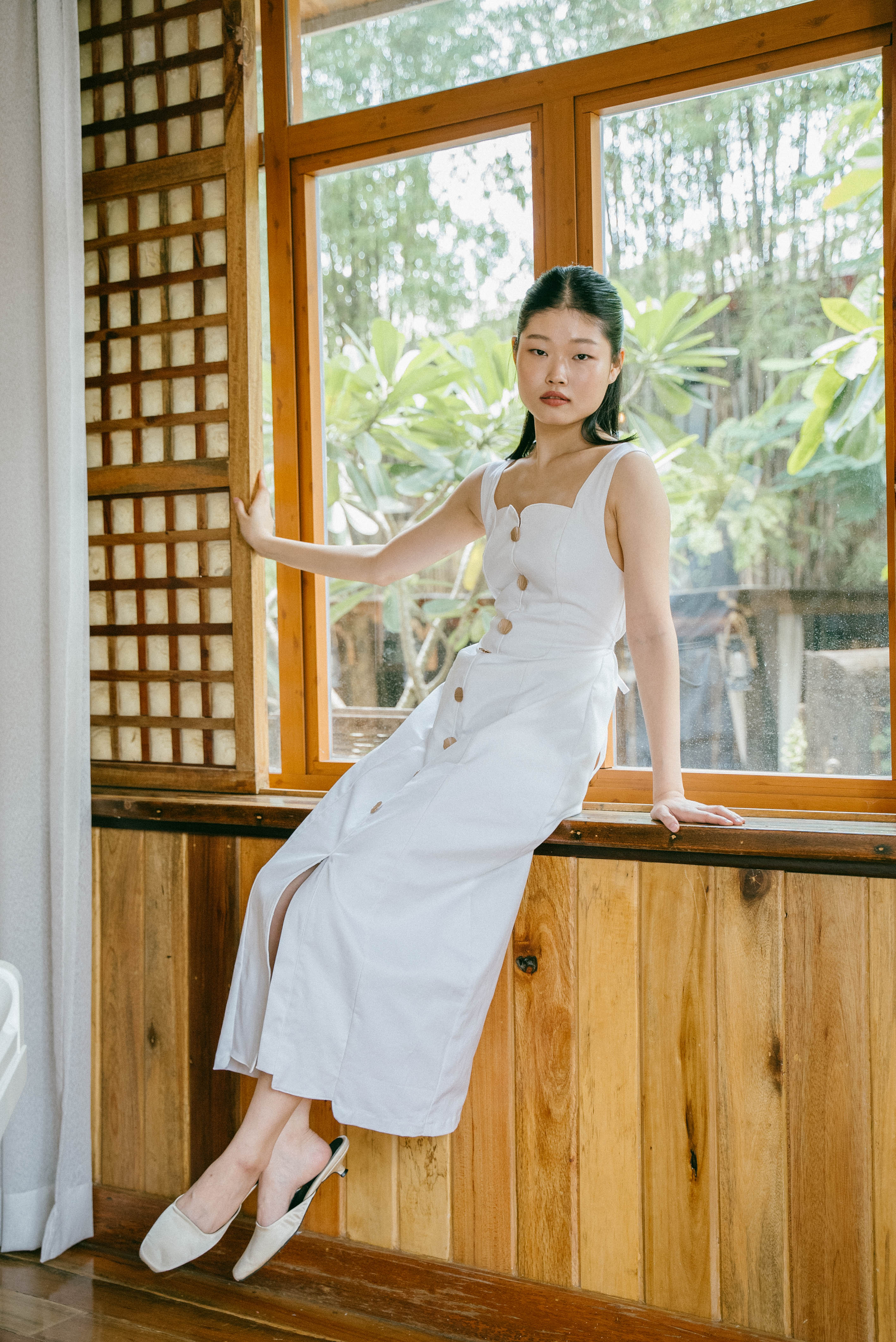 Sonia Long Dress in Cream
