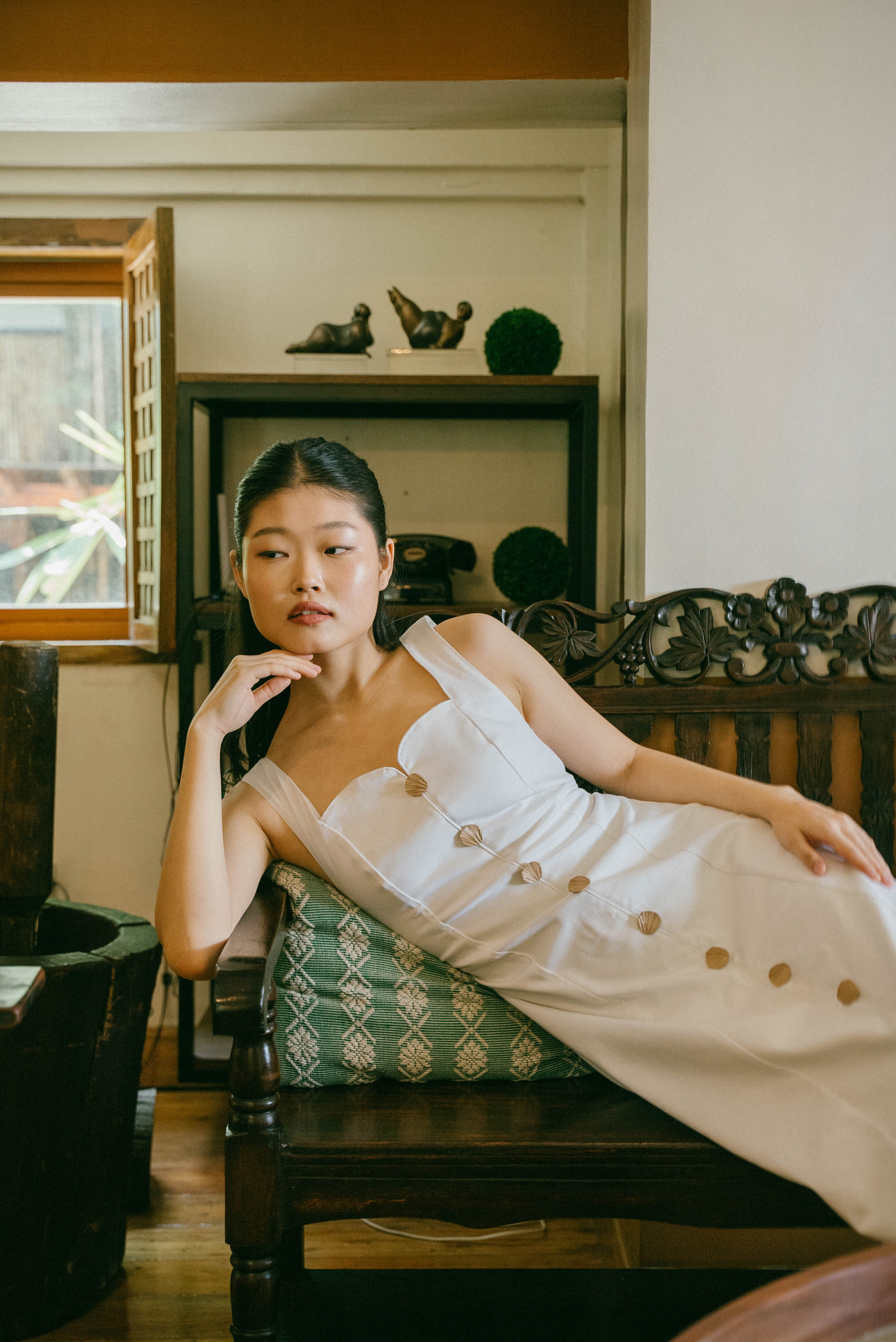 Sonia Long Dress in Cream