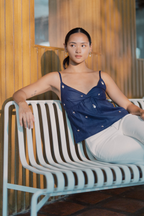 Ysabel Top in Indigo