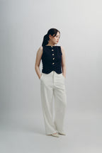 Kirsten Top in Gold Navy