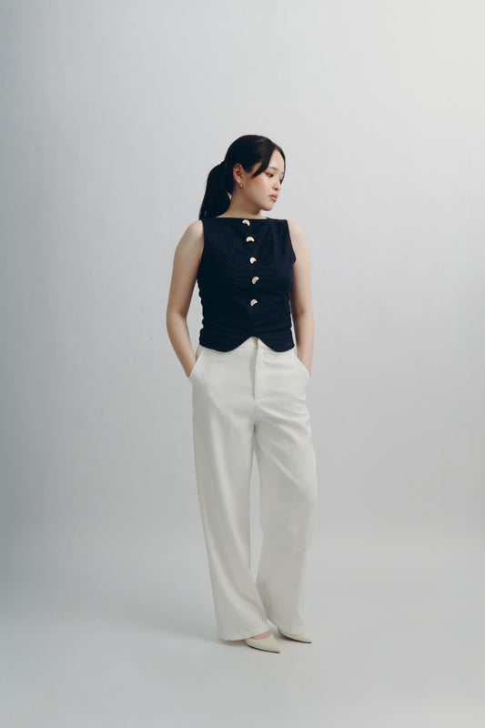 Kirsten Top in Gold Navy